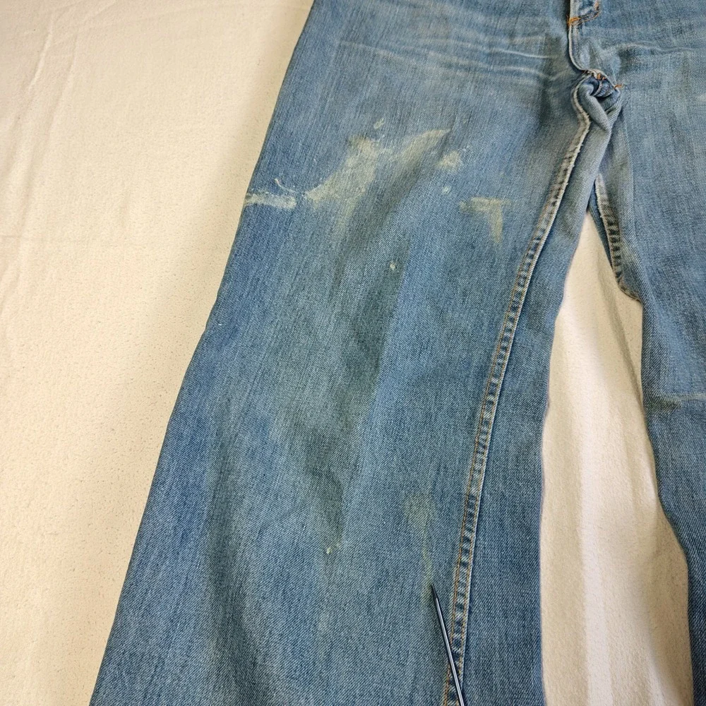 H.A.S.H. Jeans Wide Leg Flare Women 31x36 Blue Vintage High Rise Light Wash - Picture 4 of 16